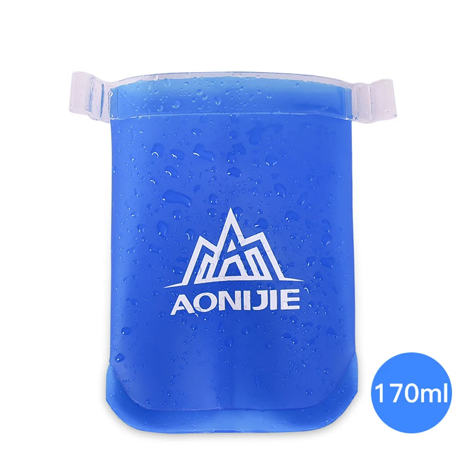 AONIJIE 250/500 мл мягкая фляжка для походов на открытом воздухе для занятий спортом, велоспорта, бега, воды, бутылка для гидратации - Цвет: 170ml