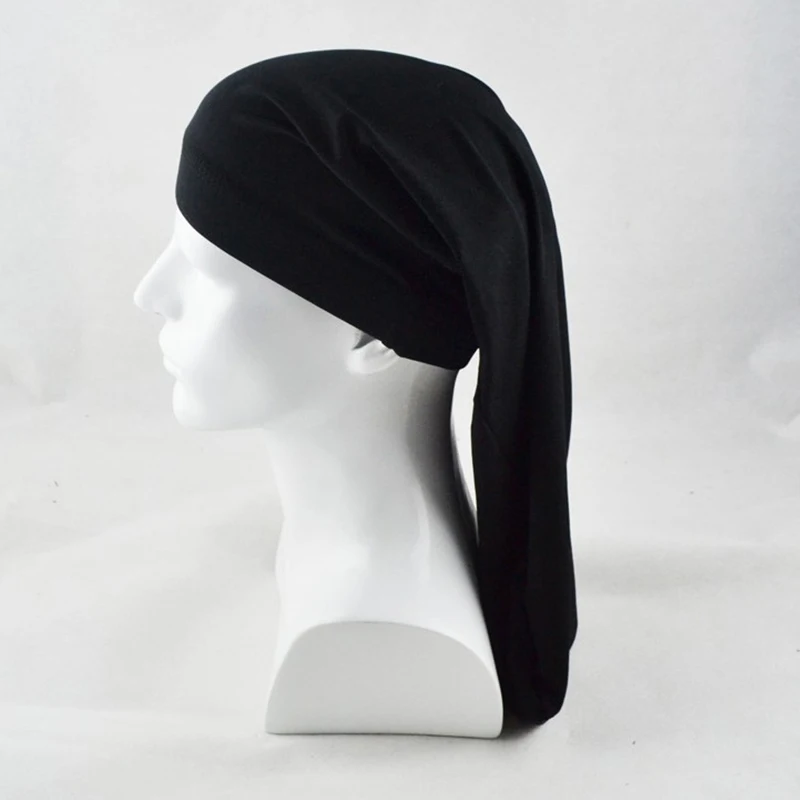 Bonnet élastique unisexe pour cheveux longs, chaussette, tresses dreadlock,  chapeaux de sommeil, tête ronde, turban, bonnet