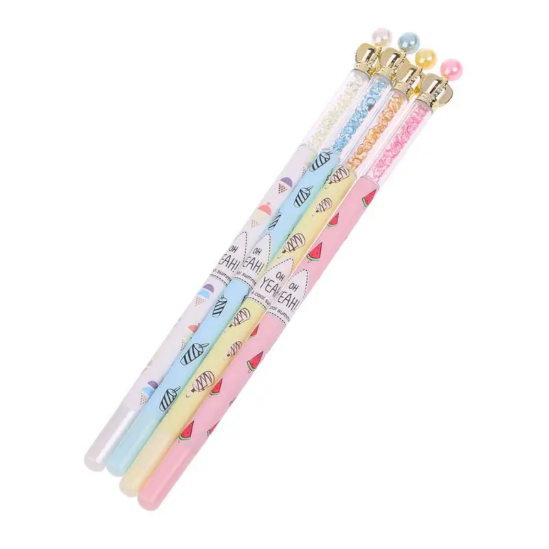 

3Pcs Cool Summer Crown Erasable Gel Pen Writing Signing Pen School Office Supply