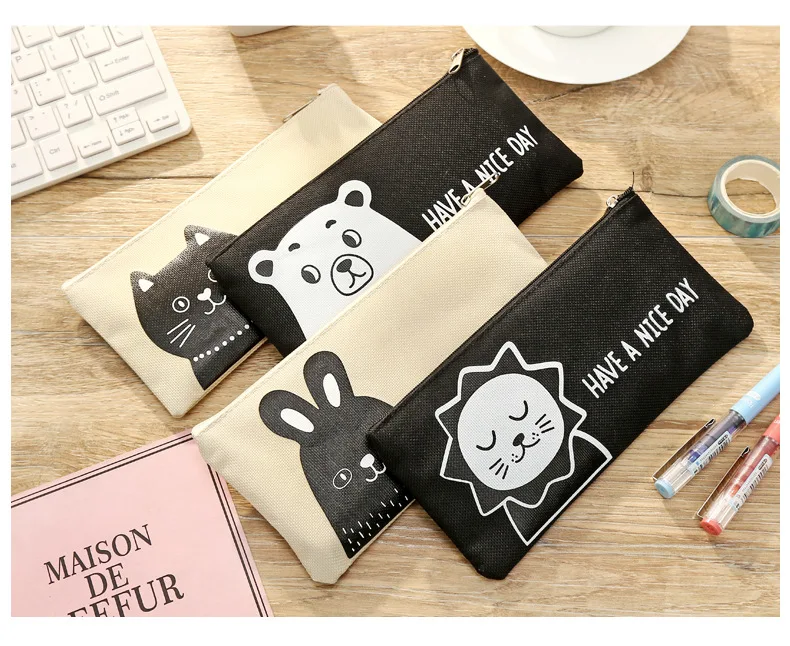 kawaii Bear Oxford cloth Pencil Case Office Student Pencil Cases Kalem Kutusu School Supplies Pen Box Astuccio Scuola