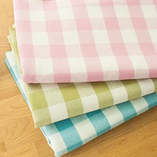 Пасторальная льняная хлопковая ткань с принтом, клетчатая хлопковая ткань для рукоделия, ручной работы, текстиль, шитье, пэчворк, для сумок, скатерти