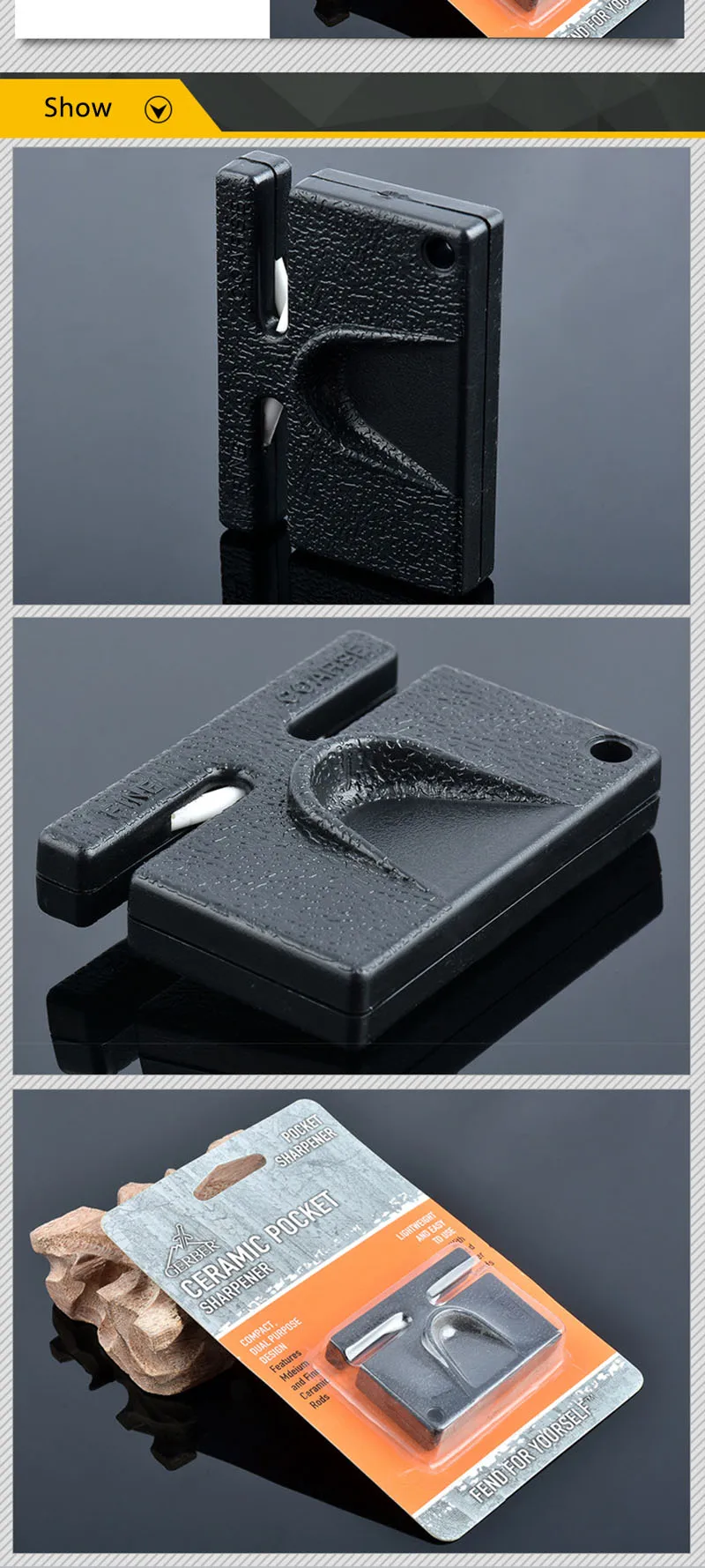 Портативная Алмазная Керамическая точилка для кухонных ножей точильный камень мини бытовая точилка для ножей походная точилка для карманного ножа