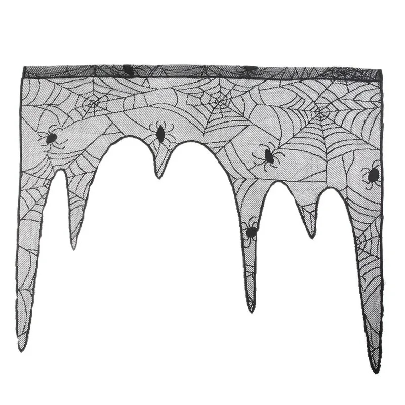 Хэллоуин паук летучая мышь шаблон скатерть камин ткань шарф лампа крышка ткань прохладный Хэллоуин двери шторы изделия для праздника