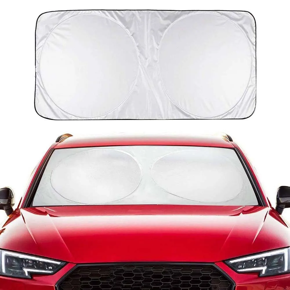 

Universal Car Window Sunshade Double Circle Car Front Windshield Sun Heat Blocking Anti-UV Cover Protector Auto Accessories