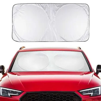 

Universal Car Window Sunshade Double Circle Car Front Windshield Sun Heat Blocking Anti-UV Cover Protector Auto Accessories