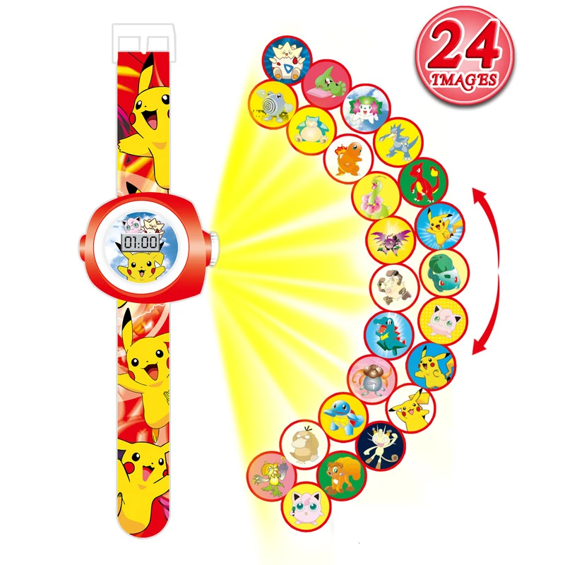 Princess Spiderman Kids Watches 20 Projection Cartoon Pattern Digital Child watch For Boys Girls LED Display Clock Relogio - Цвет: PKC