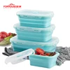 Silicone Collapsible Lunch Box Food Storage Container Bento BPA Free Microwavable Portable Picnic Camping Rectangle Outdoor Box ► Photo 2/6