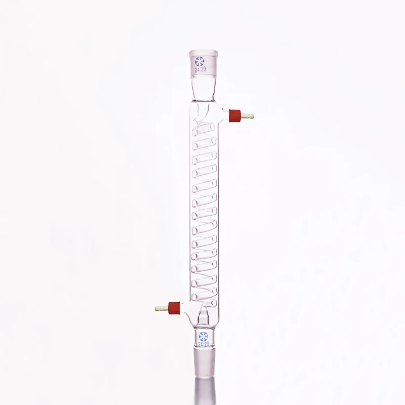 

Format serpentine condenser,Spiral condensation 250mm 24/29,Removable small nozzle joint,Condenser Graham with coiled inner tube