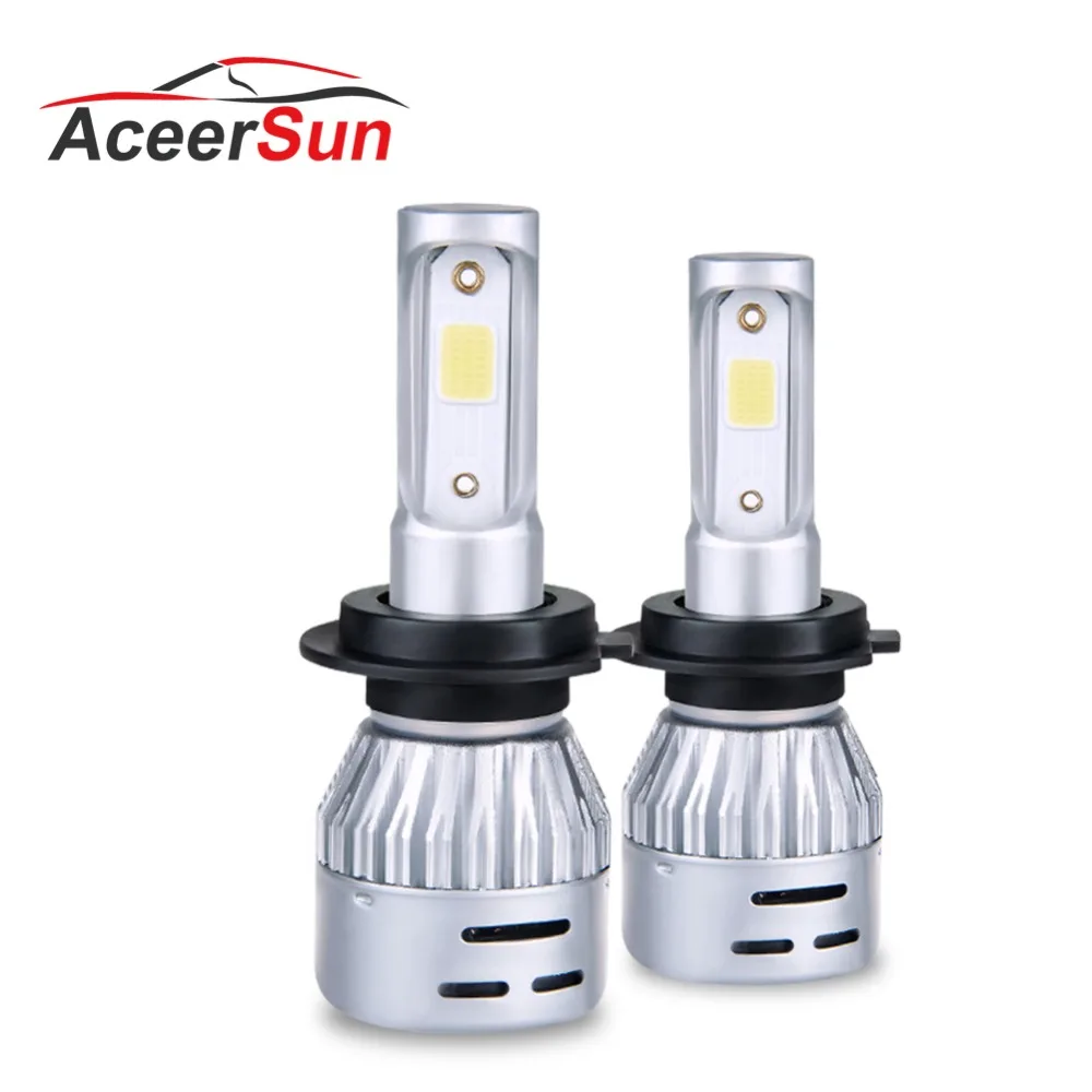 Автомобильные светодиодсветодиодный мини-фары Aceersun H4 H7 H1 H11 H8 H9 9005 HB3 HB4 9006 72 Вт 3000