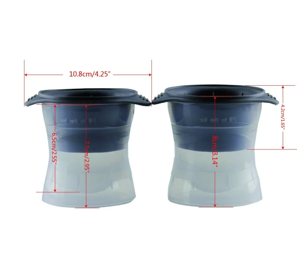 2 шт. сферические формы для льда идеальный " льдогенератор для медленного плавления коктейлей виски напиток круглая форма для льда HK066