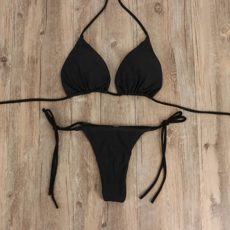 

Women Brazilian Bikini Sets Solid Bandage Swimsuit Push Up Sexy Swimwear Separate Female Summer Beach Bathing Suit Beachwear G34