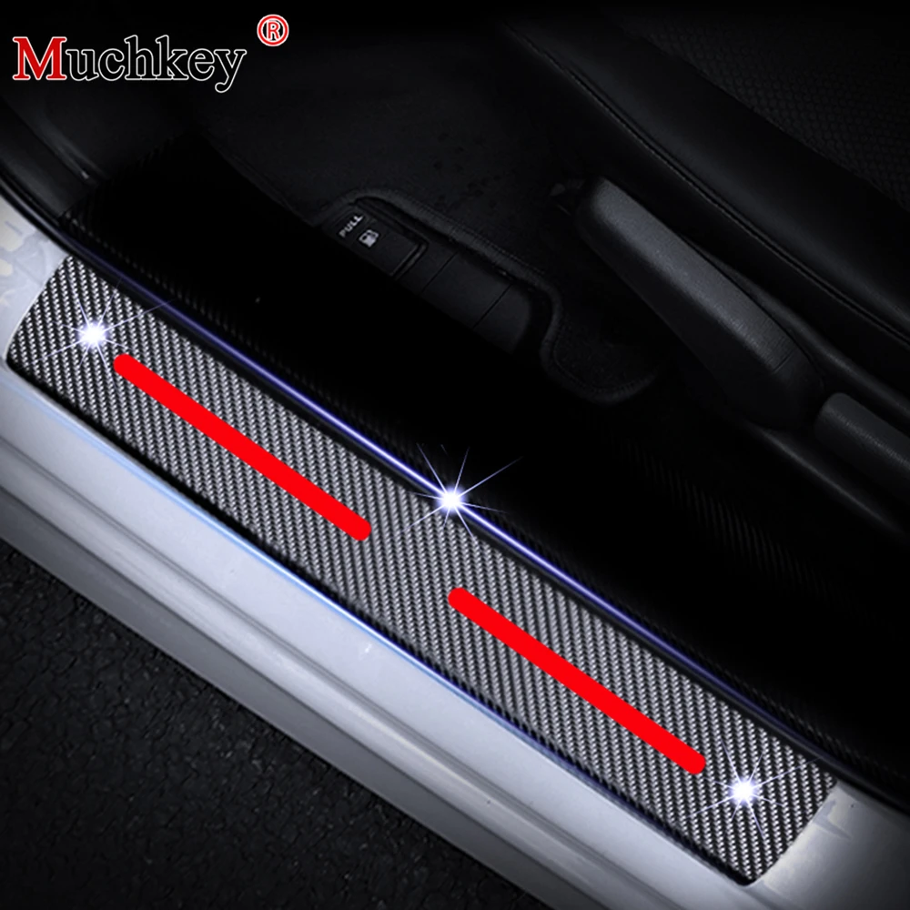 

Car Carbon Fiber Car Scuff Sticker Door Sill Sticker For Volvo R-DESIGN S60 XC60 XC90 V40 S40 V60 RDESIGN Styling 4pcs