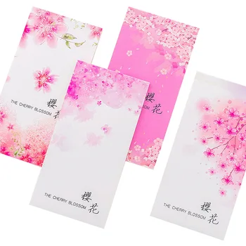 

Japanese Lovely Sakura Memo Pads Kawaii Creative Flower Grid Blank Journal Tab Cards Post Checking List School Office Stationary