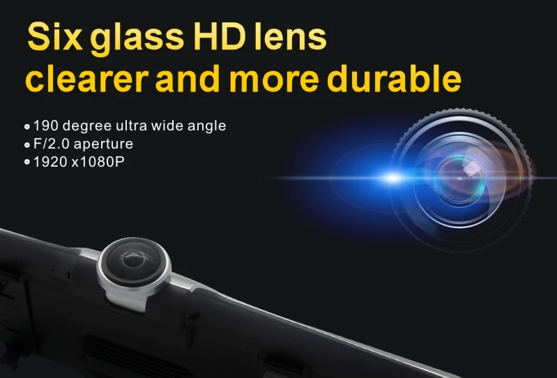 panoramic monitoring system car dvr rearview mirror camera dashcam recorder8