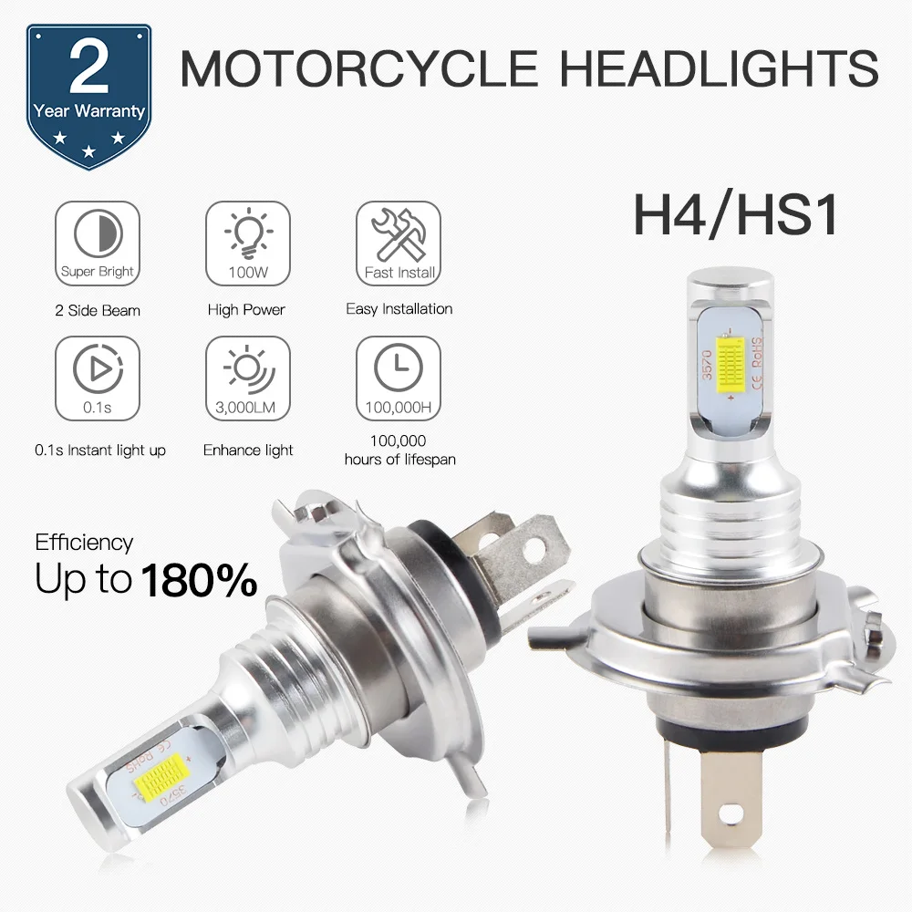 

1 Set Motocycle Headlights H1 H3 H4 P15 BA20D H7 H9 H11/H8 9005 9006 880 881 1500LM/Bulb 6500K Super Bright Head Lamp