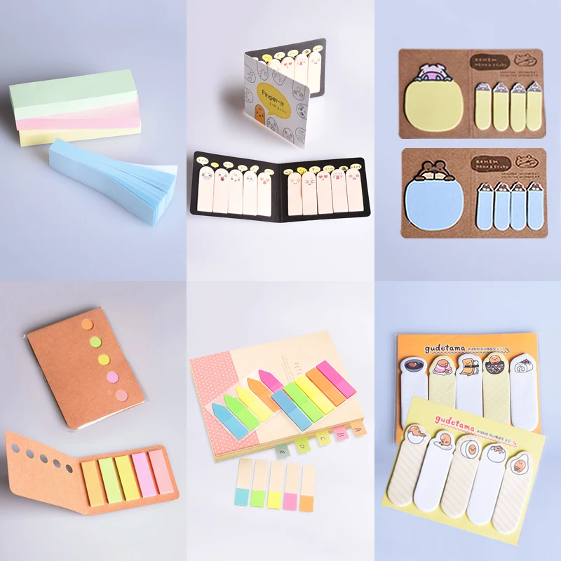 

Muilt-style Memo Pad Kawaii Cartoon Sticky Notes Bookmark Diary Notebook Sticker Decor Kid Toy School Office Stationery Supplies