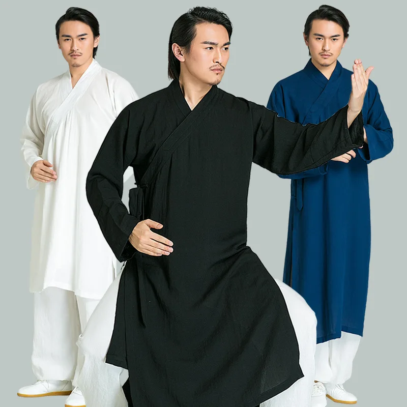 Человек льняной шаолин Кунг Фу Wudang форма для Тай Чи ушу Вин Чунь костюмы даосский