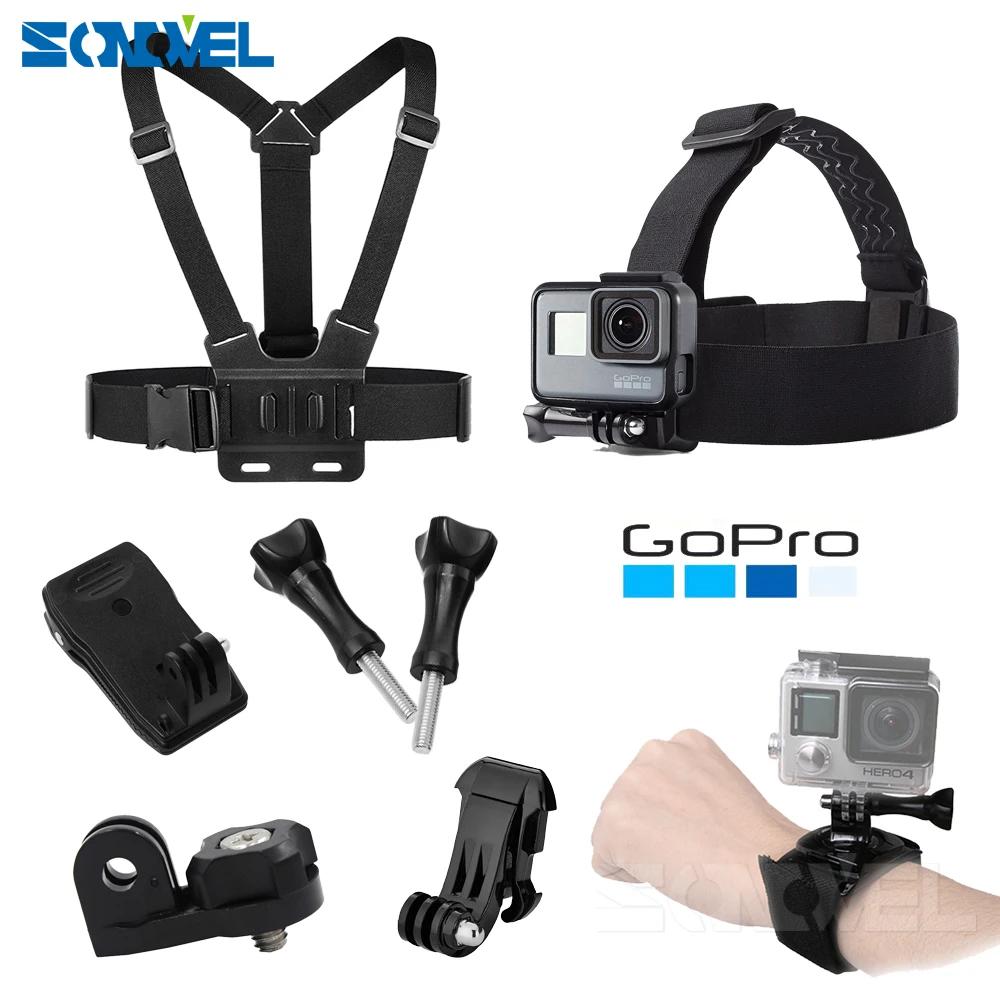 Hero Fusion Session 2 Max Xiaomi Yi Cameras 3 Wealpe Chest Mount Harness Head Strap Mount Compatible with GoPro Hero 9 2018 4 5 7 3+ 6 8 1 