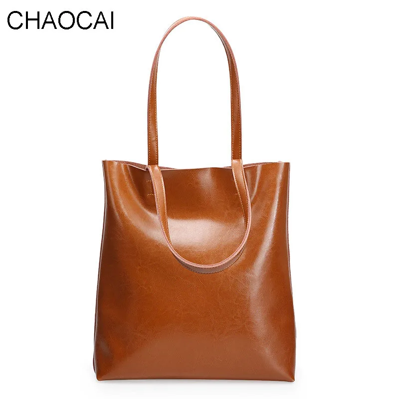 

Fashion Women Handbag Genuine Leather Shoulder Bag Lady Totes Real Leather Bags Female Cowhide Larger Simple Shopping Bags