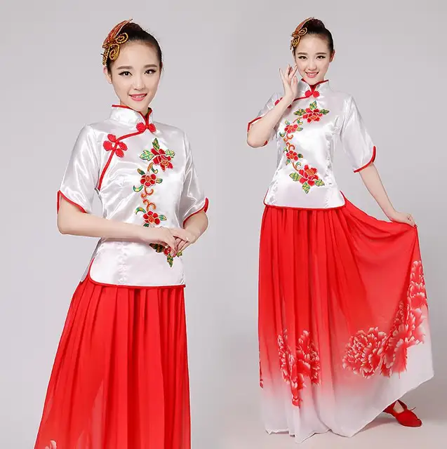 FemaleTraditional Chinese Costume dance dress guzheng costume chinese folk dance costume Women's