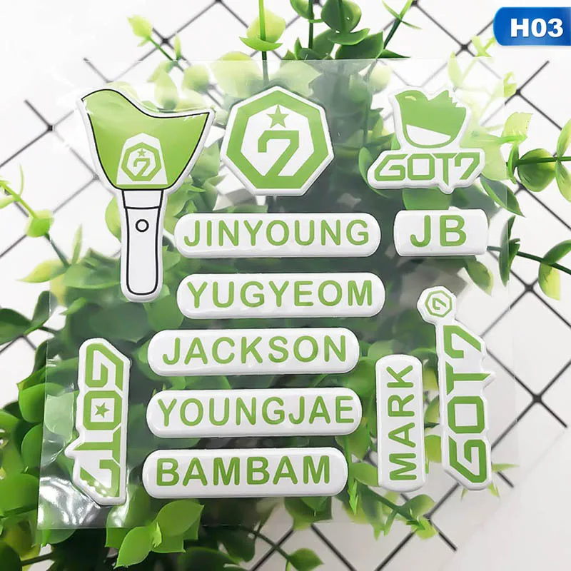

TWICE SEVENTEEN GOT7 TXT BLACKPINK Bubble Stickers Three-dimensional Stickers Love Letters Cartoon Version Stickers