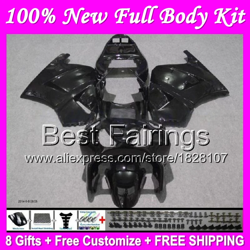 

Fairing ALL Black For HONDA VFR400R NC30 RVF400R B82 Glossy black RVF 400R 89 90 91 92 93 1989 1990 1991 1992 1993 +Decal