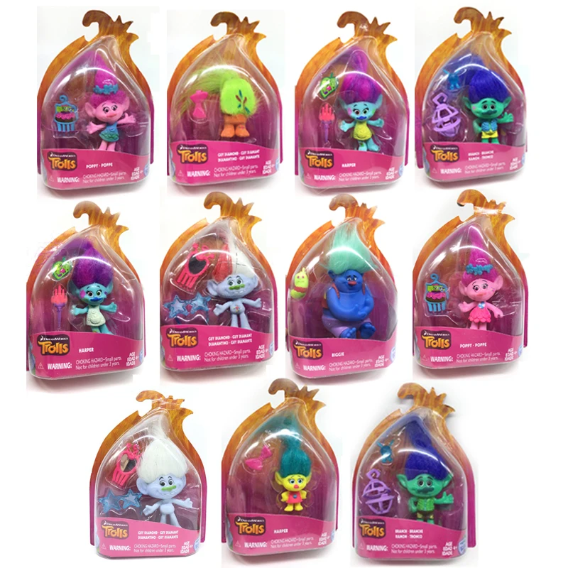 11 style Cartoon Trolls Dreamworks Movie Action Figure font b Toys b font Poppy Branch Kawaii