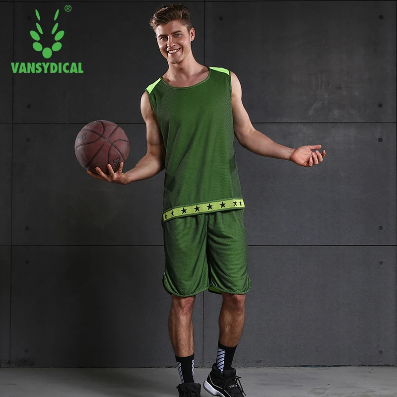 Vansydical для мужчин баскетбольные трикотажные изделия форма взрослых Спортивная Одежда дышащая майки спортивные рубашки для мальчиков шорты женщин