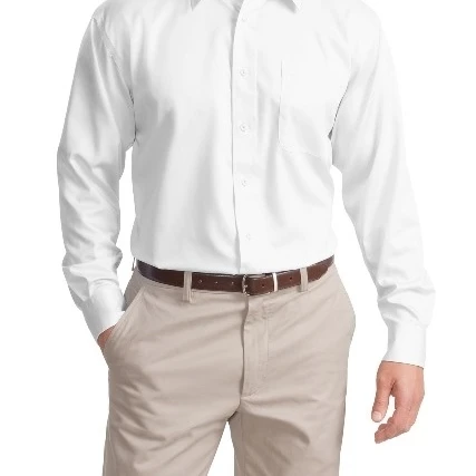 Port Authority TLS638 Mens Non-Iron Twill Long Sleeve Shirt White - 2XL Tall (1)