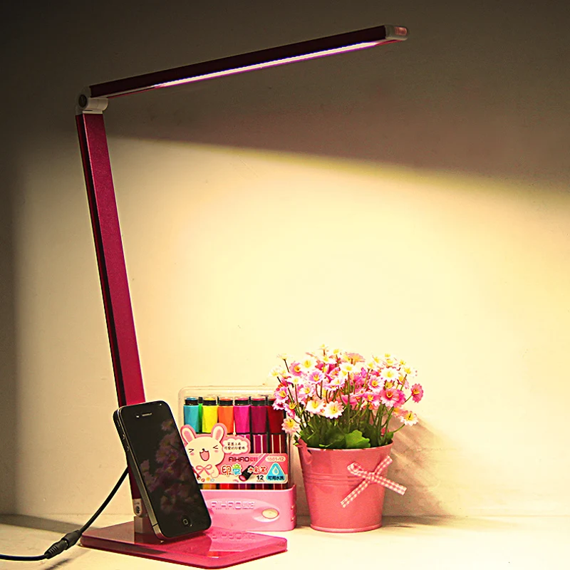 

T 2016 New Simple Creative Led Eye Protection Table Lamps Reading Working Light Desk Lamps Soft For Study Bedroom DHL FREE