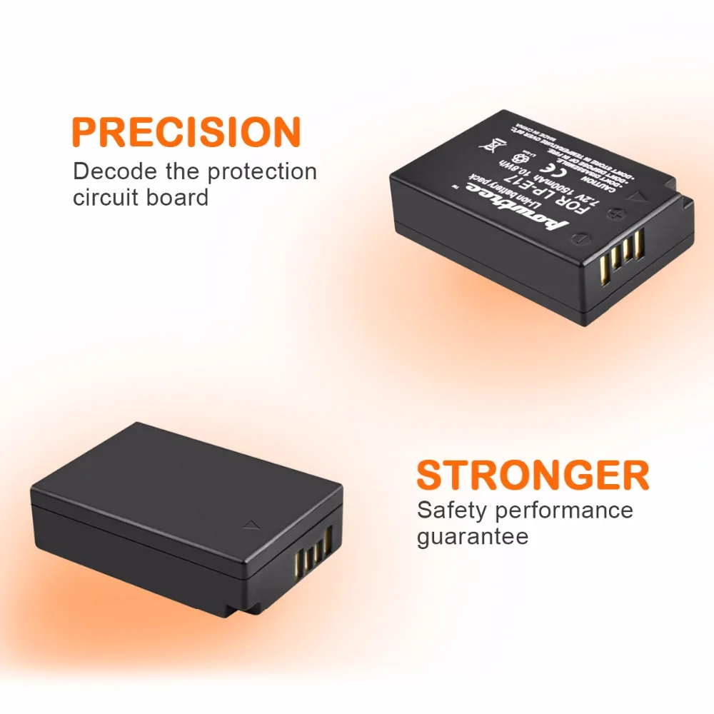 1 пакеты 7,2 V 1500 мА/ч, LP-E17 LPE17 LP E17 Камера Батарея+ USB Зарядное устройство для цифровой однообъективной зеркальной камеры Canon EOS M3 M5 750D 760D T6i T6s 8000D поцелуй X8i L10