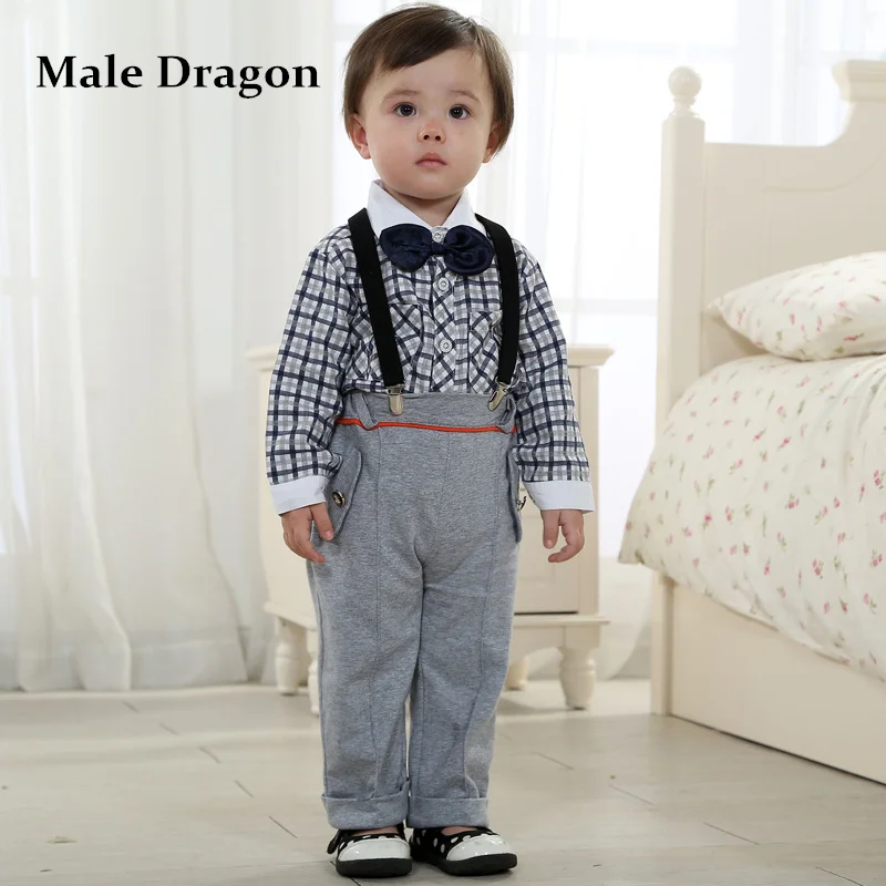 Babyboy Suspender Pants Baby Gentleman Suit Overalls Set Atummn Kids