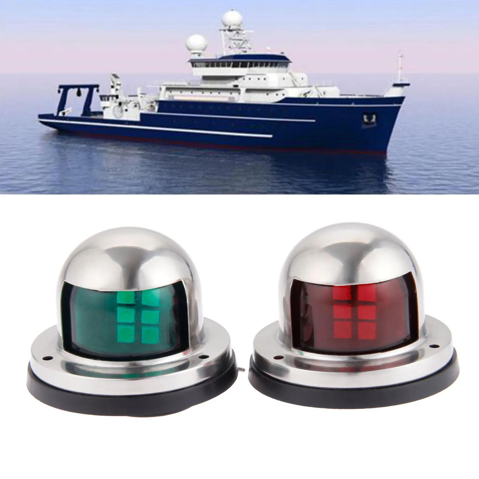 Yacht 1 lumi/ère de Navigation /à LED Rouge et Verte de Navigation de Bateau de la Paire 12V pour Bateau Ponton Lumi/ère de Navigation LED Marine Kayak Bateaux /à air