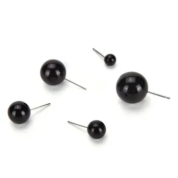 

100Pcs/Set 6/8mm Black Plastic Beans Type Eyes Ball Buttons Toy Eyes with Pin Bear Making ToolS Dolls Accessories