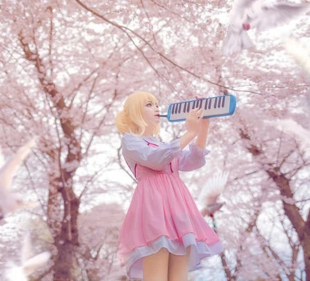 

Miyazono Kaori Cosplay dress pink lolira dress daily dress