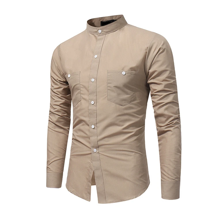 VISADA JAUNA, Новое поступление, модная одежда, мужская рубашка с длинным рукавом, летняя приталенная хлопковая рубашка для мужчин, повседневные рубашки для мужчин, N8932