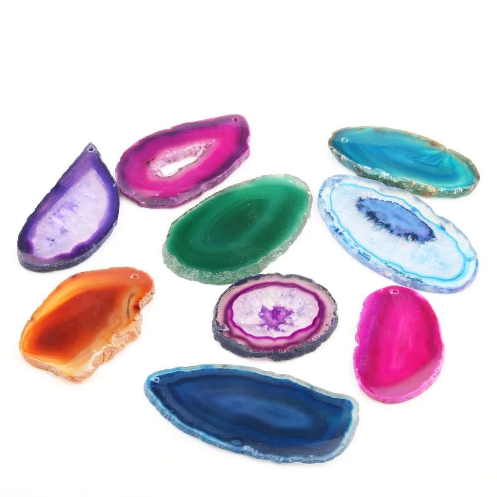 

Wholesale 7 Color Irregular Natural Stone Pendant DIY for Necklace or Jewelry Making