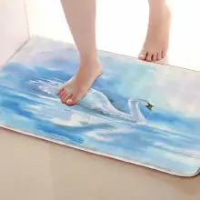 Лебедь стиль коврик для ванной комнаты, смешной Противоскользящий коврик для ванной, занавески для душа s аксессуары, соответствующие вашей душевой занавеске