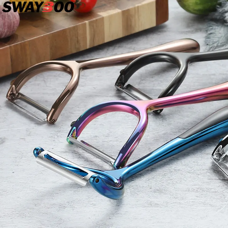 

Swayboo Kitchen Accessories Paring Knife Fruit Vegetable Peeler Sharp Potato Peeler Double Planing Grater Kitchen Cookie Tools