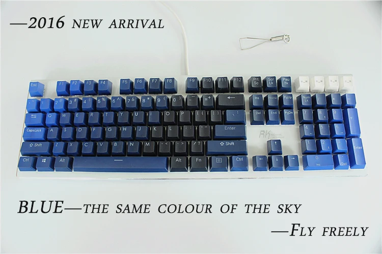 MP 108 клавиши утолщение PBT двойная съемка подсветка синий градиент Keycap для Cherry MX Переключатель механическая клавиатура