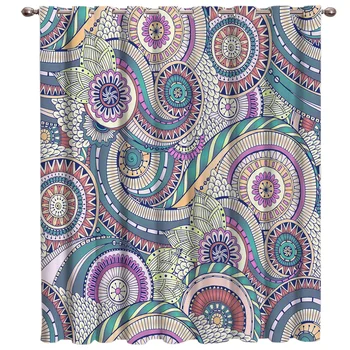 

Indian Ethnic Court Flower Room Curtains Large Window Curtain Lights Living Room Curtains Outdoor Bedroom Fabric Drapes Swag