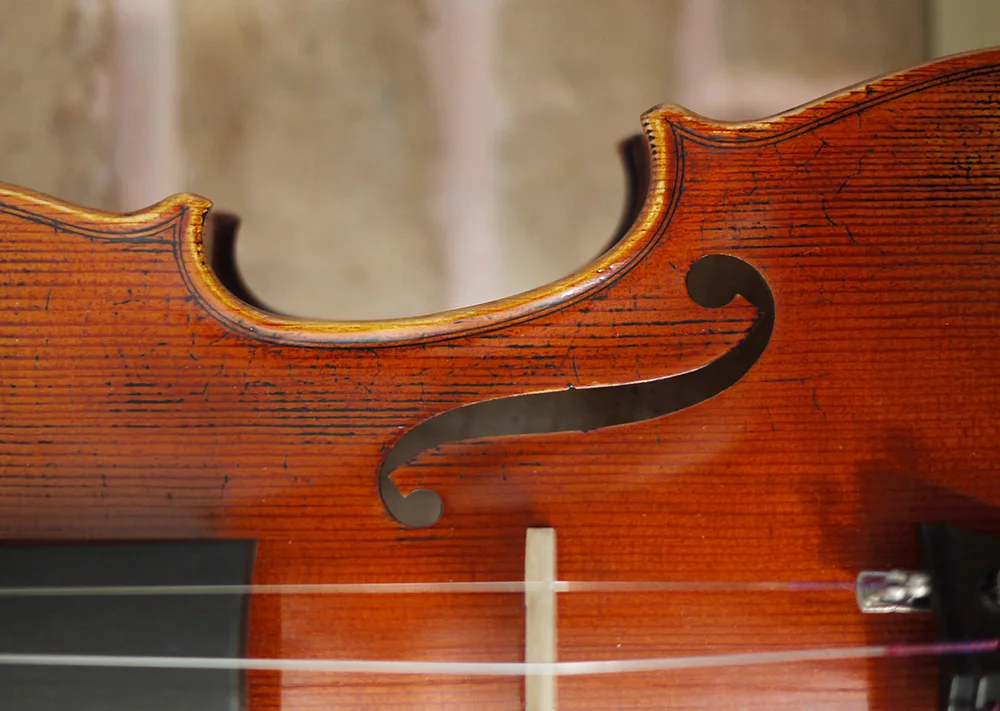 Карпатская ель Antonio Stradivari 171" Почва" Скрипка, мост Обер, античный лак, № 2867