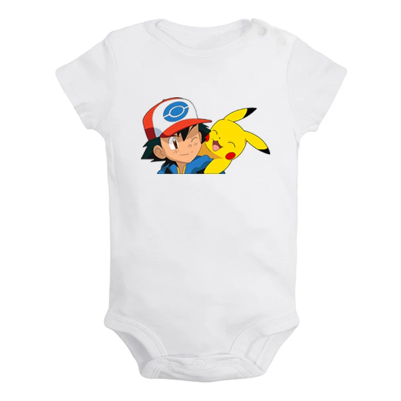 

Ash and Pikachu Joy of Playing Rydell High Cheerleading Newborn Baby Boys Girls Outfits Jumpsuit Print Infant Bodysuit Clothes