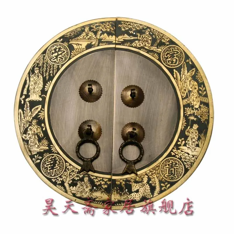 

[Haotian vegetarian] copper door handle / copper handicrafts / Ming and Qing antique furniture, brass fittings / HTB-072