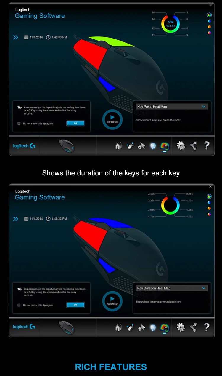 Игровая мышь logitech G302 Daedalus Prime MOBA Проводная оптическая 4000 точек/дюйм led usb подсветка настраиваемая для профессиональной игровой мыши