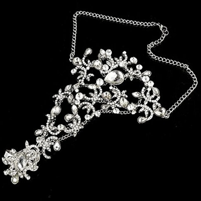 Luxury Elegant Crystal Rhinestones Bridal Gloves Bracelet Wedding Glove Bride Party Prom Jewelry Wristband Glove wedding dress gloves wedding sleeve accessories