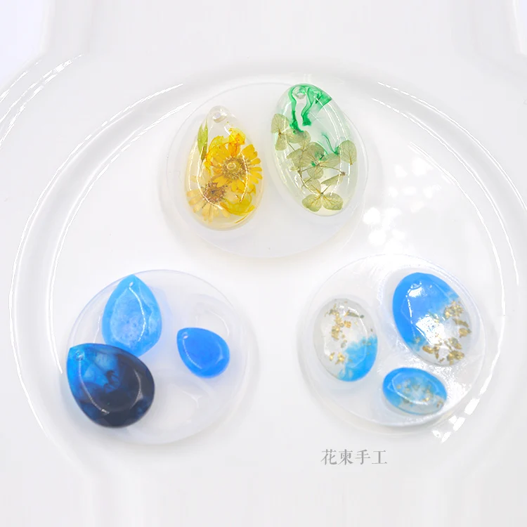 

Flower Invitation Pendant Mold MD1485-1490 _Handmade Mold With Hole DIY Jewelry Silicone Mold