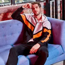 ASALI Men Set 2019 Winter Tracksuit Set Men Thick Fleece Jackets+Pants Suit Autumn Hoodies Sweatshirt Sporting Moleton Masculino