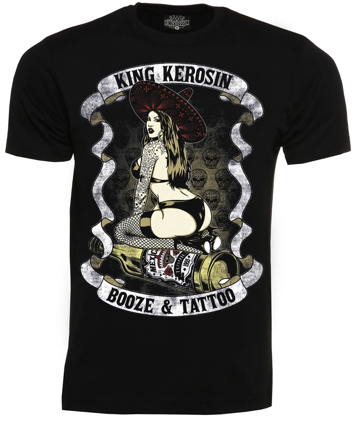 Мужская футболка с надписью Booze and Tattoos Oldschool Hotrod Rockabilly Youngtimer V8 футболки Homme новинка