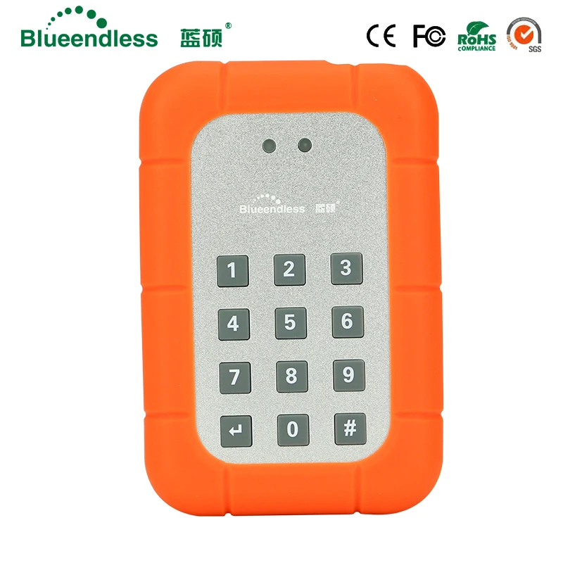 blueendless key25 клавиатуры 1 ТБ жесткие диски HDD SATA USB 3.0 High Скорость противоударный Шифрование Тетрадь мобильный жесткий диск